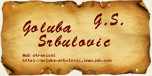 Goluba Srbulović vizit kartica
